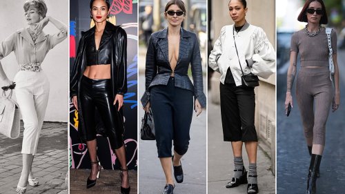 Capri pants are back in style thanks to street style stars wearing the classic bottoms in modern...