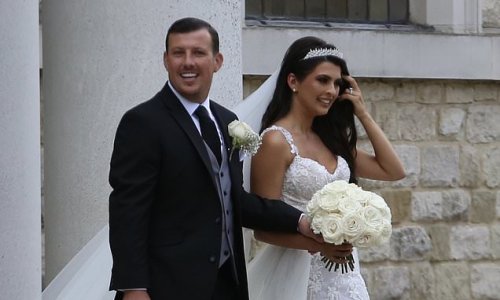 'Little' Chris Drake is married! Former TOWIE star marries stunning make-up artist Rossella Castellana in lavish star-studded bash in Brentwood