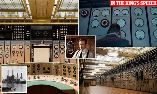 Stunning images reveal Battersea Power Station's restored Art Deco control room that starred in Oscar-winning film The King's Speech and was visited by the Queen in 1946 as site is transformed into new apartment and shopping complex