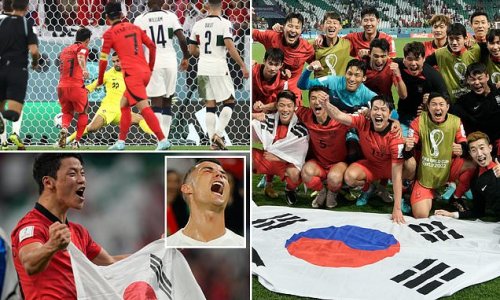 South Korea 2-1 Portugal: Heung-min Son sets up Hwang Hee-chan for stoppage-time winner as ANOTHER 100% record falls at the World Cup - with Korea qualifying for the last-16 on GOALS SCORED