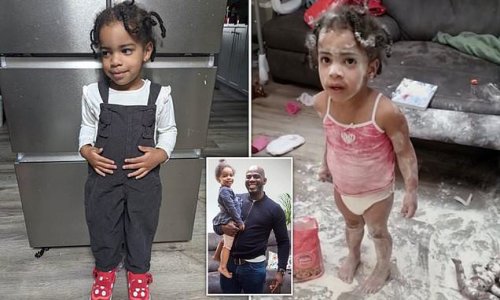 Father's video captures moment he discovered toddlers covered in flour