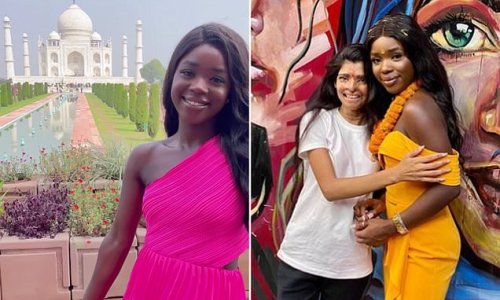 Miss Universe Great Britain highlights plight of India's acid attack victims - where up to 1,000 women are left disfigured every year - praising charity for 'transforming lives of survivors'