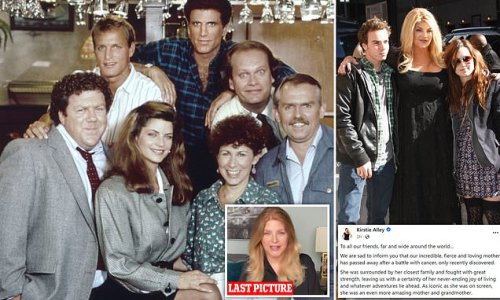 Cheers to our Kirstie Alley! Ted Danson and Kelsey Grammer lead cast raising a glass to sitcom star after her shock death at 71 following secret battle with cancer - as her children reveal she 'fought with great strength'