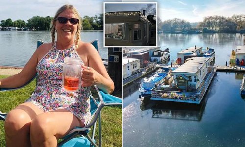 It may float, but it's not a houseboat: Artist living in a caravan on flooded former gravel pit wins landmark court fight proving her 'dream home' is not a boat - after lake owner tried to evict her