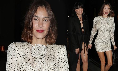 Alexa Chung leads the late night glamour in a thigh-skimming minidress