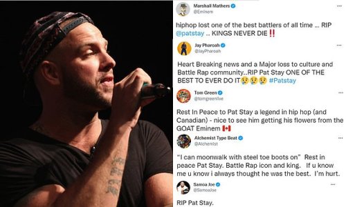 Eminem and Drake lead tributes after rapper Pat Stay, 36, was stabbed to death: Canadian hip-hop legend leaves behind two small children as cops launch homicide investigation