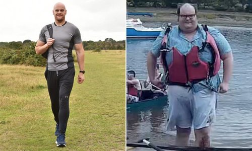 Law graduate who consumed 10,000 calories every day brings his weight down by 16 stone