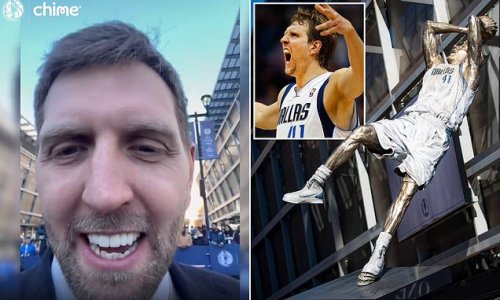 Dirk Nowitzki Is Immortalized With A STATUE Of His Trademark Fadeaway ...