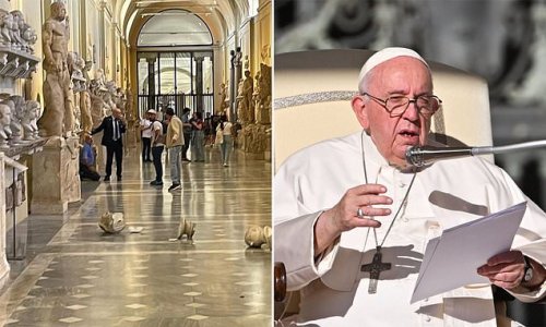 US tourist is arrested for smashing two ancient Roman sculptures after being told he couldn’t see Pope Francis at the Vatican
