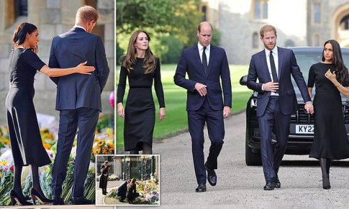 The bombshell text that sparked 'Fab Four's' shock reunion: RICHARD KAY reveals how William sent Harry a message asking if he and Meghan wanted to join him and Kate to view flowers left at Windsor - and how it was NOT an order from Charles