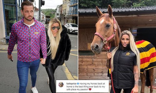 Katie Price faces FIVE YEARS in prison: Fans turn on reality star after she admits sending abusive texts - but she brushes off drama with Instagram post gushing about horses and her 'safe place' at mucky mansion