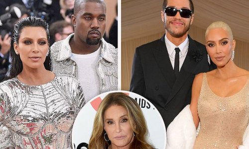 Caitlyn Jenner says Kanye West was 'very difficult' for Kim Kardashian to live with... but praises her current boyfriend Pete Davidson: 'He treats her so well'