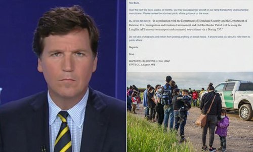 Carlson reveals US military base used to fly illegal immigrants