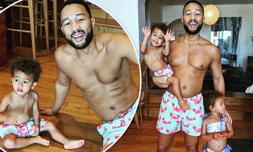 John Legend shows off buff dad bod as 