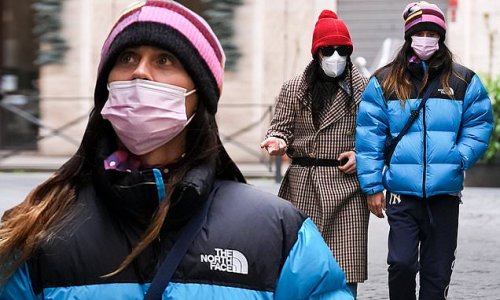 Jared Leto sports Yankees sweats in Rome while filming House of Gucci