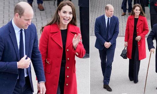 Prince and Princess of Wales make first visit to the nation with their new titles: William and Kate arrive in Anglesey where they lived as newlyweds as mourning period ends - as palace says there are no plans for investiture ceremony like Charles' in 1969