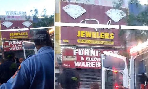 Crew of mask-wearing robbers steal $800,000 worth of jewelry after spraying BEAR REPELLENT at workers in brazen daylight heist in NYC