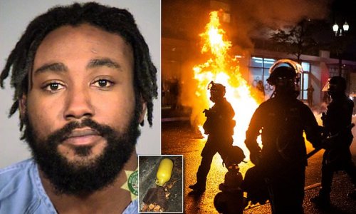 Molotov cocktail thrower who lobbed firebombs at police is arrested