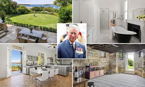 Fit for a King! Australian heritage listed mansion of Charles' great-grandfather goes on the market for $34million - as potential buyers go wild over the home's secret wine cellar and cinema