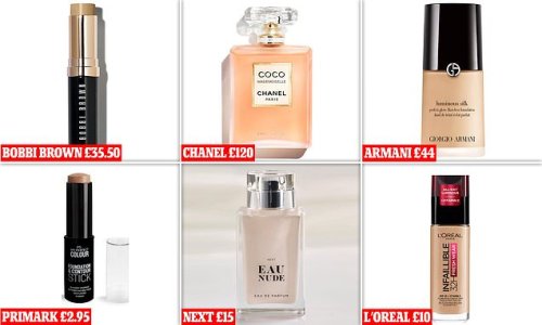 Are YOU paying over the odds for beauty products? 'Dupe' testers reveal the best budget buys - from a £16 Next perfume that smells like Chanel to a £2.50 Primark foundation stick to rival Bobbi Brown