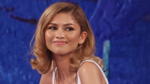 Zendaya sports a white towel mini dress as she debuts another tennis-inspired look during her...