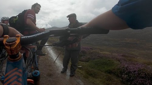 Incredible moment cyclists bump into King Charles while on a walk near Balmoral - as he says he...