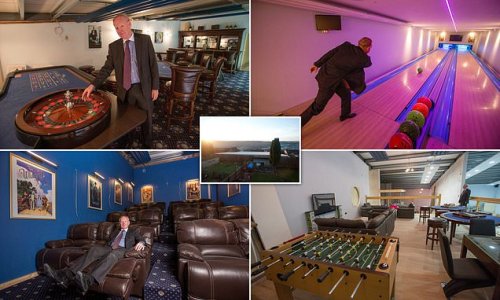 Millionaire, 70, is JAILED for refusing to tear down 'Britain's best man cave' that he illegally built in 10,000ft extension including cinema, squash court, casino and bowling alley