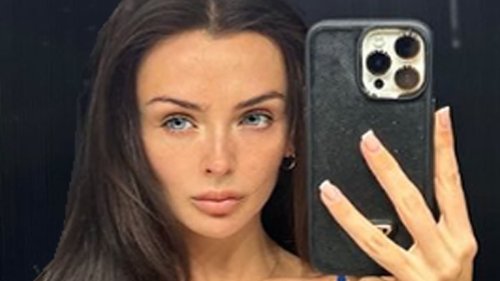 Kady McDermott set pulses racing as she showcases her jaw-dropping figure in a blue bikini for a...