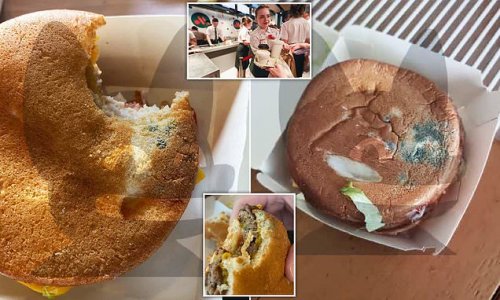 Not lovin' it! Fed-up Russians are served MOULDY burgers in their replacement McDonald's restaurants after the chain left the country due to the invasion of Ukraine
