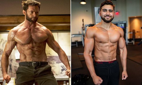 Fitness expert, 24, follows the diet behind Hugh Jackman's sculpted Wolverine physique - eating a staggering 16,000 kilojoules in just eight hours