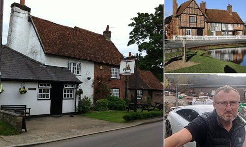 Vicious row erupts in chocolate-box Chilterns village as locals slam multimillionaire businessman over plan to turn award-winning historical pub into cafe and housing