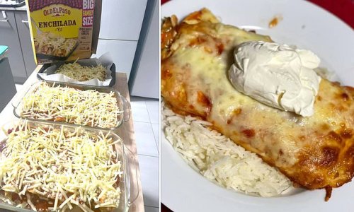 Mum's chicken enchiladas with garlic rice dubbed the perfect dinner