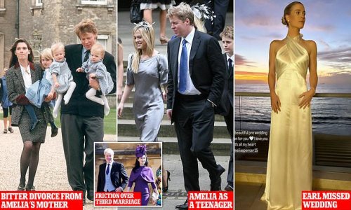 Why wasn't Earl Spencer at Lady Amelia's wedding? Inside Princess Diana's niece's troubled relationship with her father - from 'bullying' his first wife to 'growing distant' following his third marriage