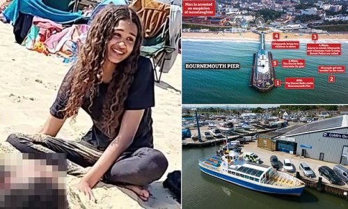 Girl, 12, and boy, 17, killed in Bournemouth beach tragedy 'were playing on a sandbar before pleasure boat caused a riptide and swept them out to sea', sources claim