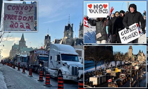 Canada's 'Freedom Convoy' of up to 50,000 truckers arrives in Ottawa