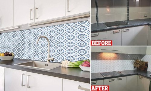 Shoppers are updating home using $25 stick-on tiles from Kmart