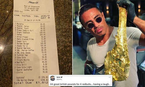 Twitter users left speechless by a receipt from Salt Bae's restaurant