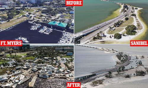 '90% of Fort Myers Beach is pretty much gone': Everything but high-rise condos and brand new concrete homes is wiped out - as death toll climbs to 21