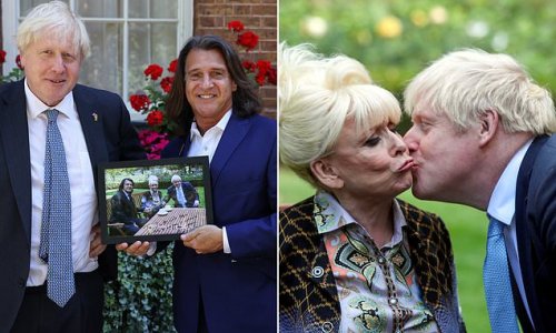 Boris Johnson welcomes Dame Barbara Windsor's husband Scott Mitchell to No 10 as PM launches 'national mission' to tackle dementia in her memory by doubling funding to £160m