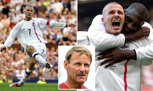 'He'd already had six!' Teddy Sheringham reveals trying to persuade David Beckham to let him take the now-iconic free kick for England against Greece in 2001, but was told' you can't even reach from here' by the midfielder!