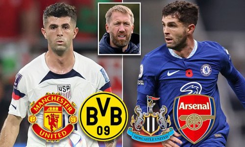 Christian Pulisic 'is keen to STAY at Chelsea this season with an attractive offer post-World Cup unlikely' amid January transfer rumors to Arsenal, Man United, Borussia Dortmund and Newcastle