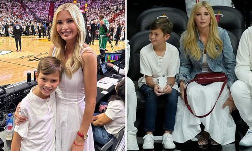 'GAME4 WITH MY MVP!' Ivanka Trump takes eldest son Joseph to watch Miami Heat against Boston Celtics in the NBA playoffs