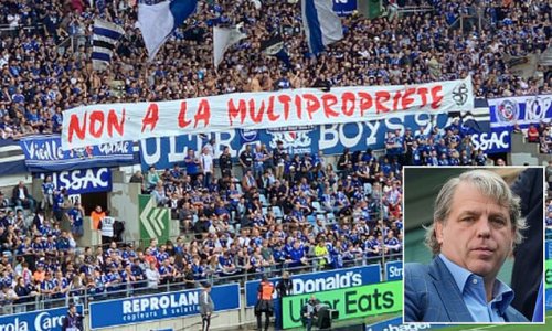 Strasbourg Toulouse Strasbourg fans protest against multi-club ownership during their win