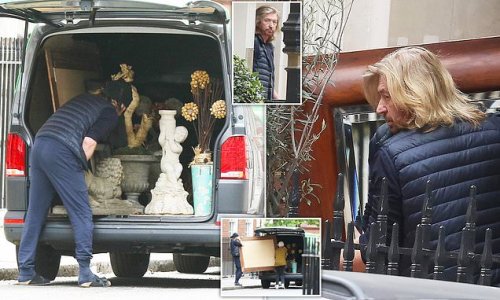Cut And Run Celebrity Hair Stylist Nicky Clarke Loads Furniture Into Van As He Closes Mayfair 