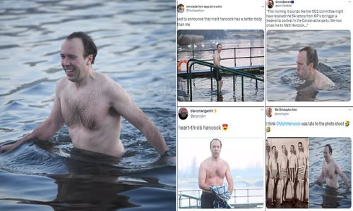 'Only a matter of time before Matt Hancock is on Only Fans!' Twitter pokes fun at former Health Secretary's icy dip in Hyde Park lake – as Serpentine swimming club hits out at him for breaking 'members only' rules