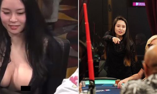 Glamorous poker star is slammed for distracting opponents with repeated X-rated wardrobe malfunctions that exposed her breast during a game - but all is NOT as it seems