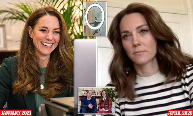 The royal influencer! Kate Middleton has 'learnt to enjoy rather than dread' video calls during the Covid-19 crisis - and even has a 'ring light' to get the perfect shot, Vanity Fair reports