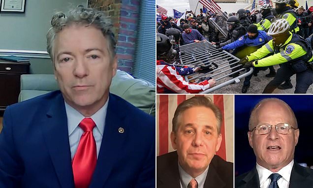 Rand Paul slams impeachment trial as 'partisan farce' and says there's 'zero chance of conviction' as Trump's lawyers prepare to present video of Democrats inciting violence during BLM riots as part of his defense