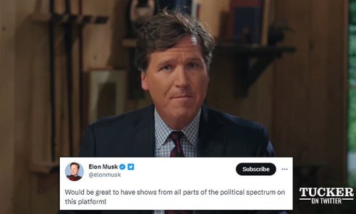 Tucker Carlson 'broke the media matrix' with his first Twitter broadcast claim conservative commentators as it's revealed 60m people and counting watched the 10 minute show and Elon Musk says liberal pundits should follow his lead