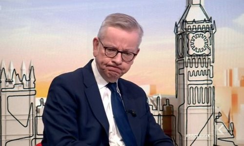 'Errrrrrr... I wish her well': Michael Gove's toe-curling EIGHT SECOND silence when asked for Nicola Sturgeon's 'biggest achievement'... as she prepares to hand over to new SNP leader being announced tomorrow